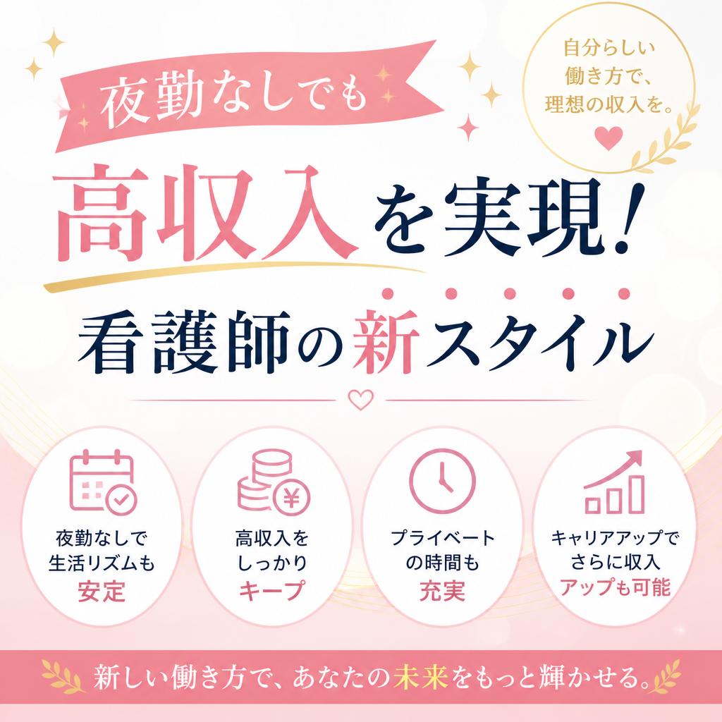 夜勤なしでも高収入を実現！看護師の新スタイル