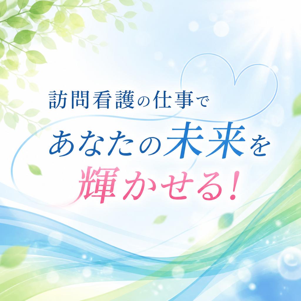 訪問看護の仕事であなたの未来を輝かせる！