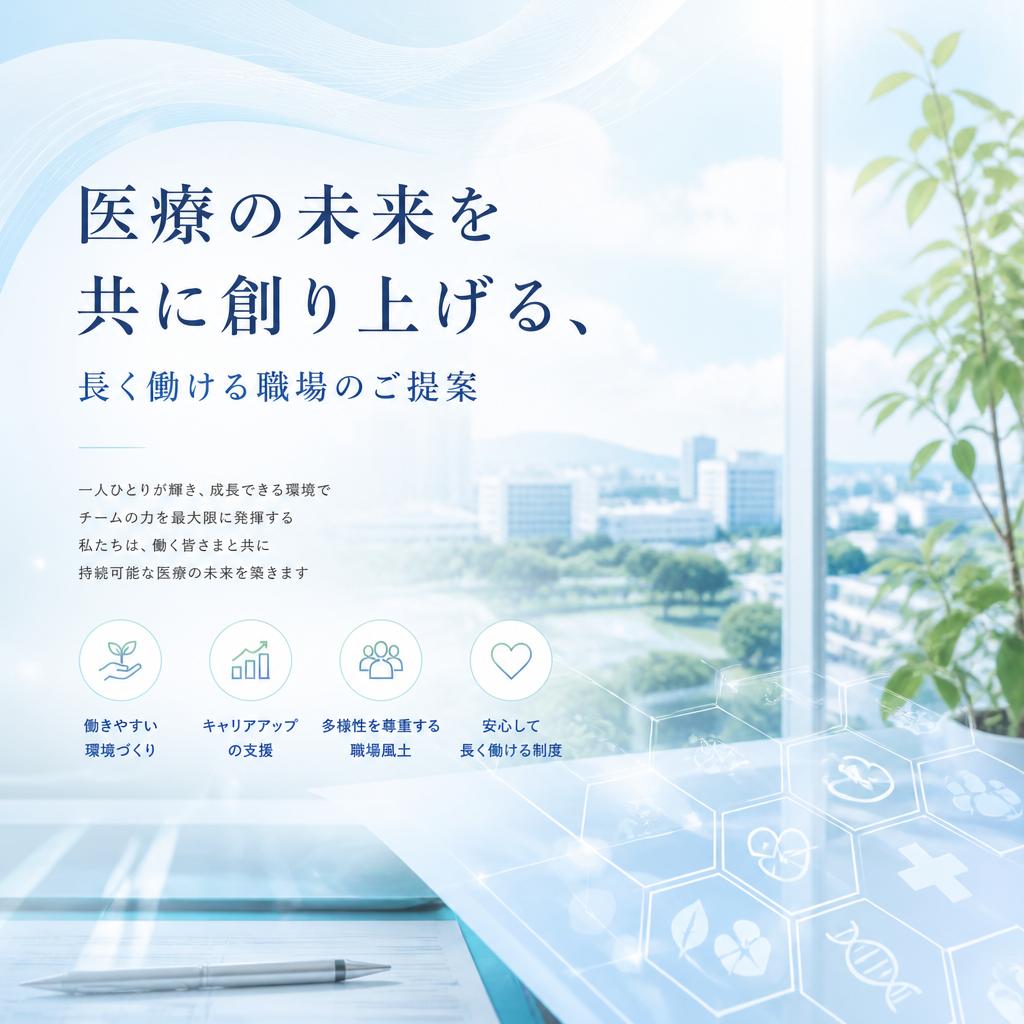 医療の未来を共に創り上げる、長く働ける職場のご提案