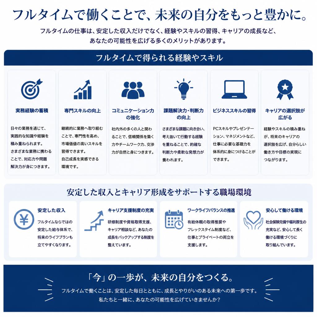 フルタイム求人の魅力