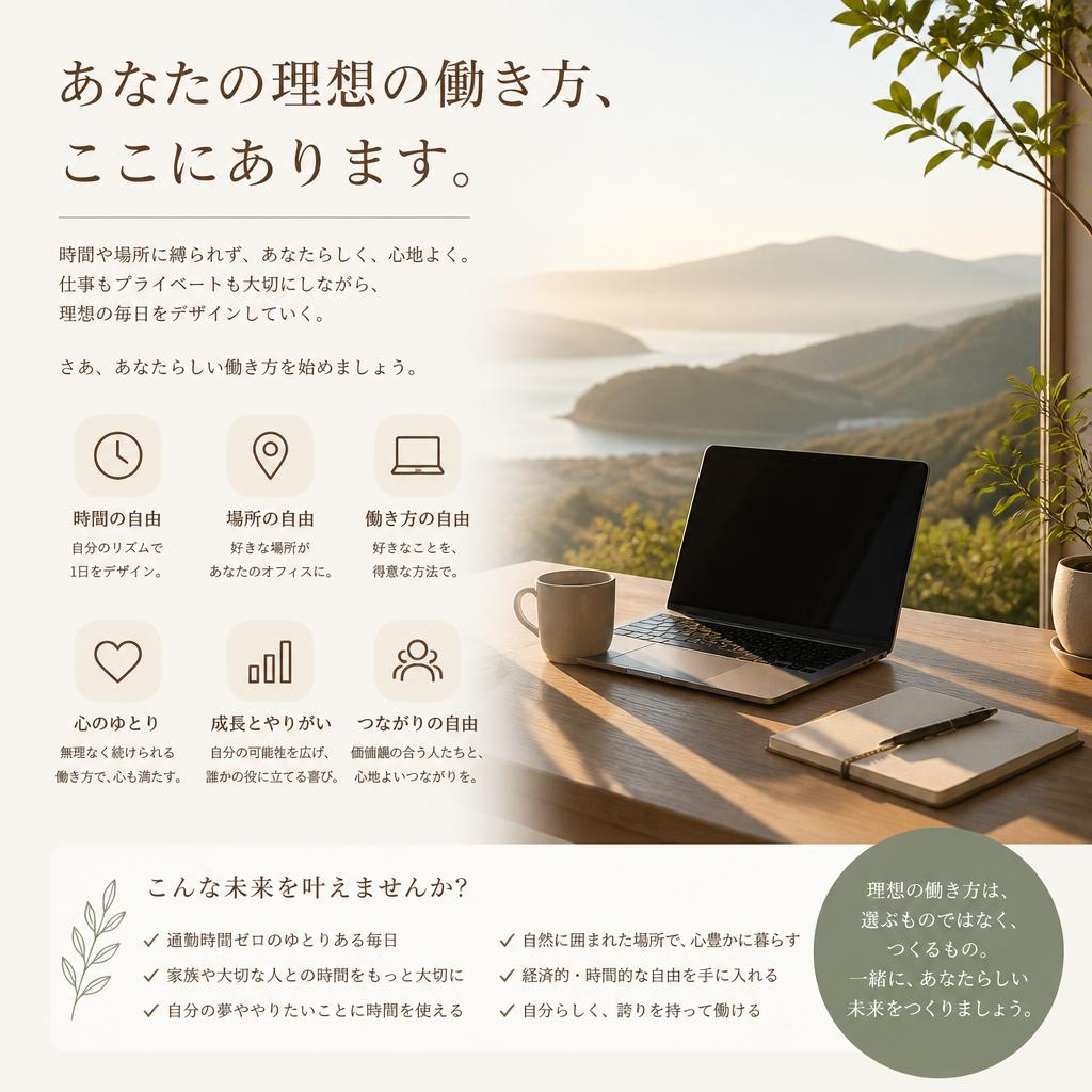 あなたの理想の働き方、ここにあります。