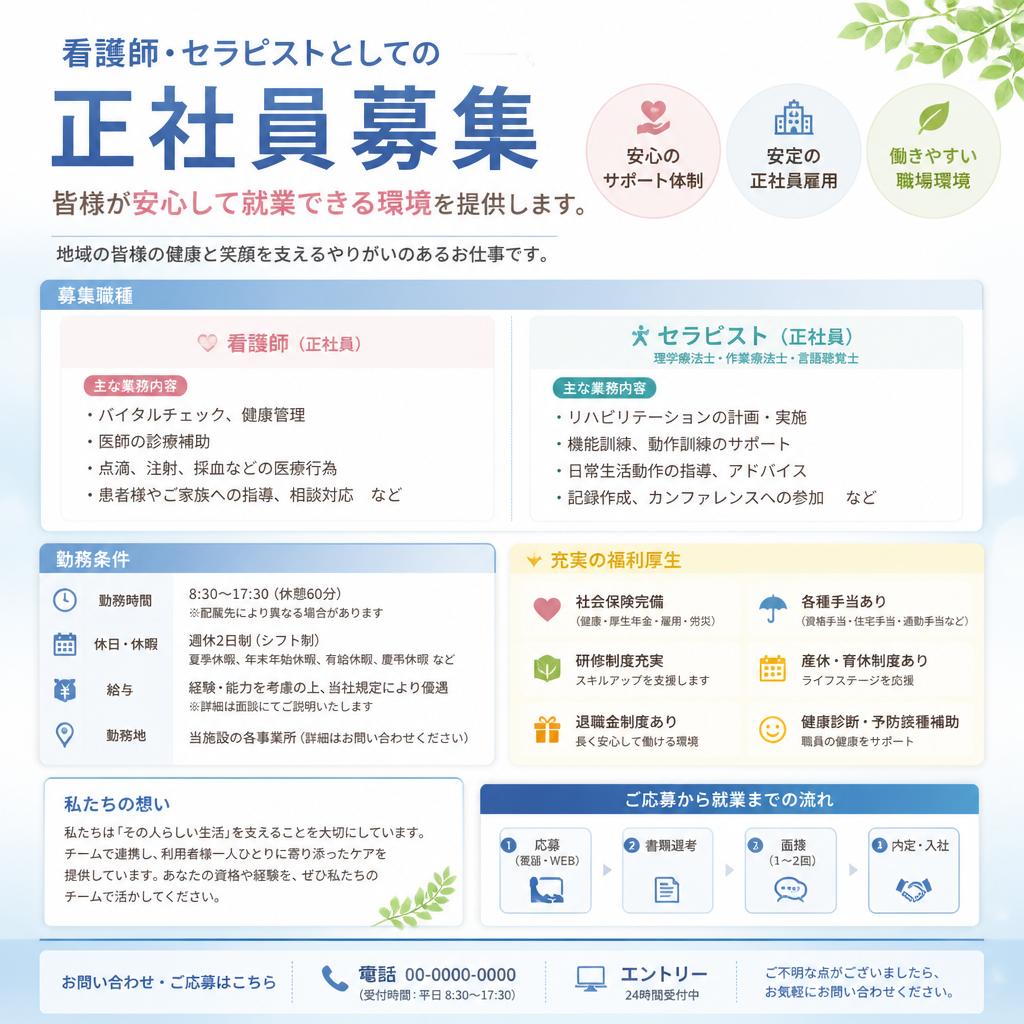 正社員求人のご案内