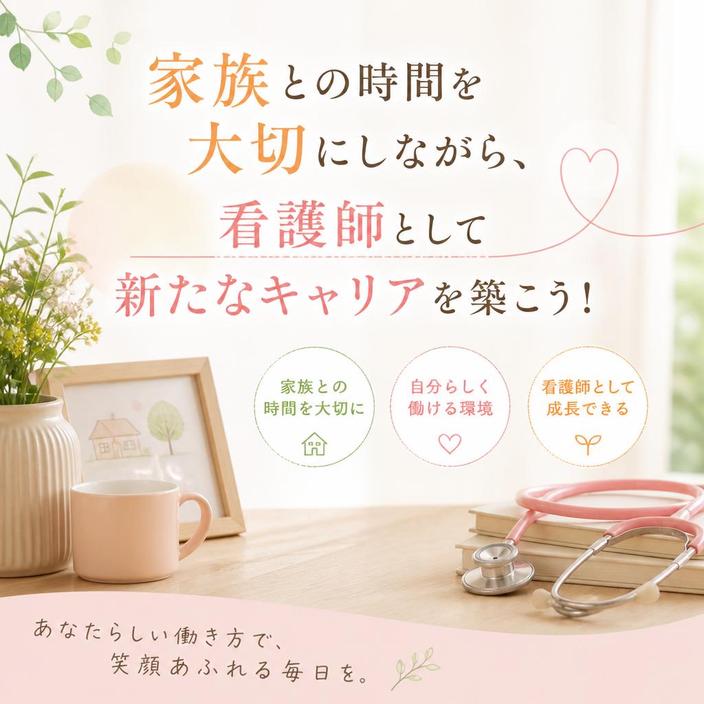 家族との時間を大切にしながら、看護師として新たなキャリアを築こう！