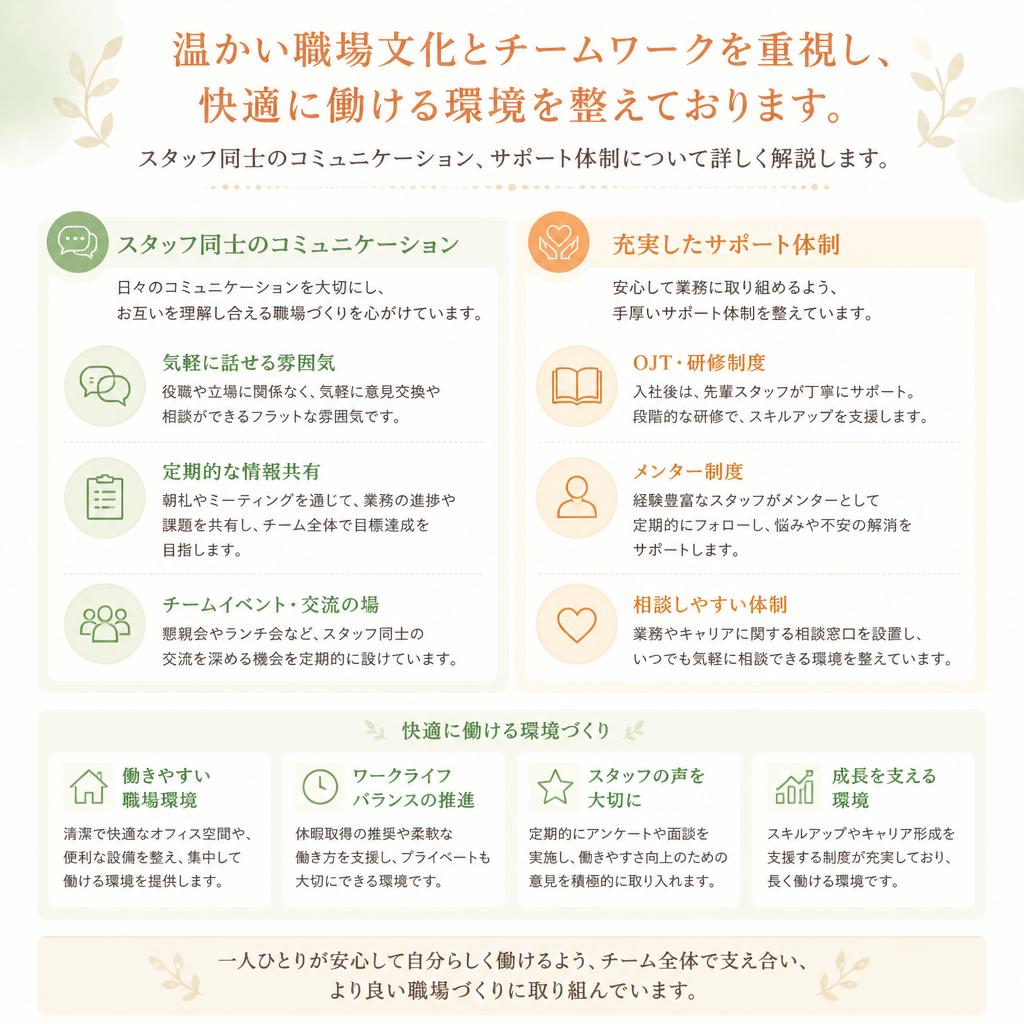 働きやすい職場環境