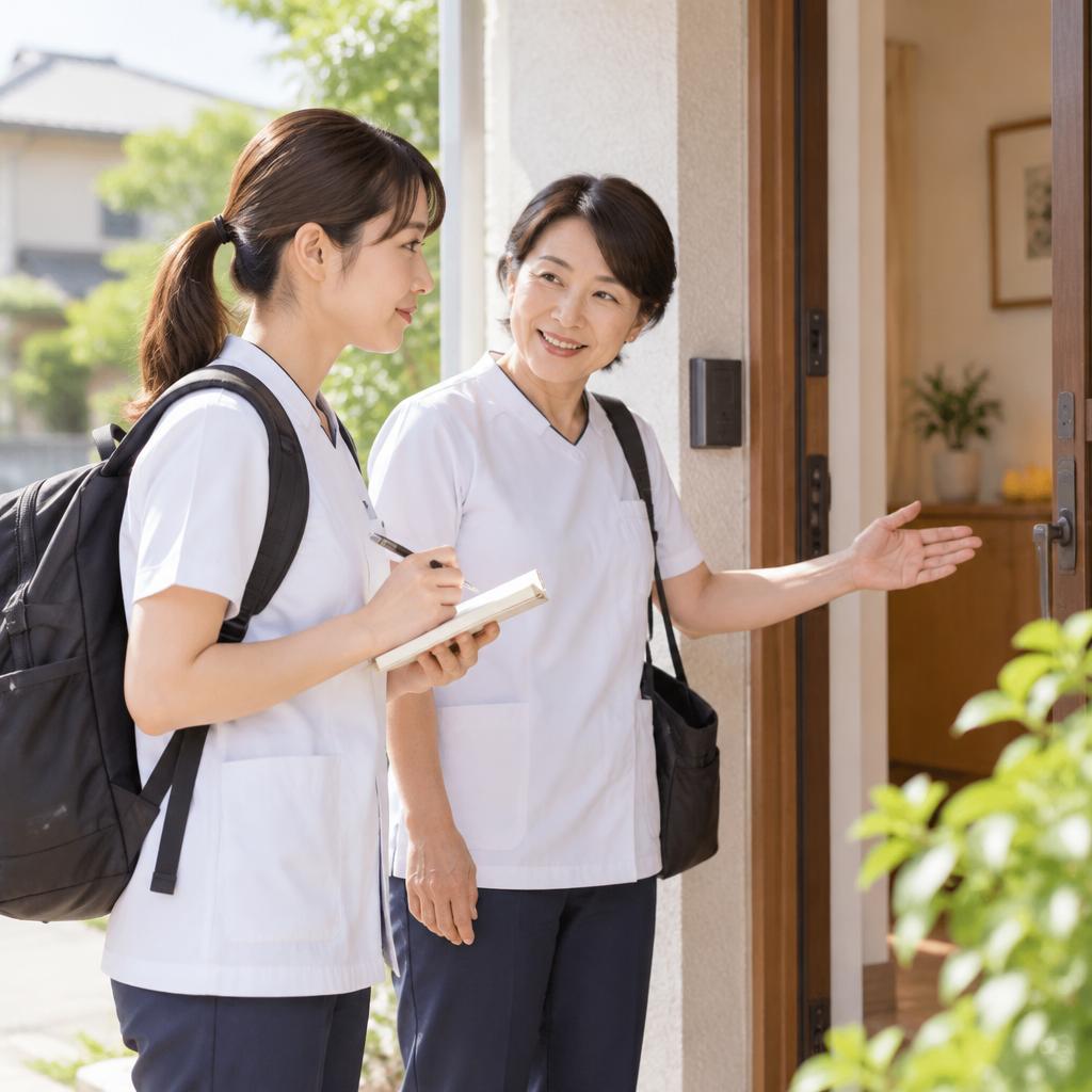 訪問看護が初めてでも大丈夫。自信がつくまで先輩が同行。